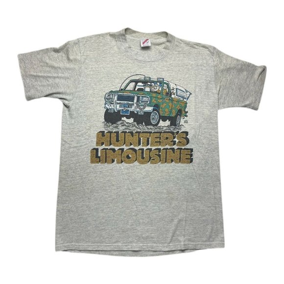 vintage 80’s Hunter’s Limousine t shirt size Large 1989 Single Stitched - Picture 1 of 8